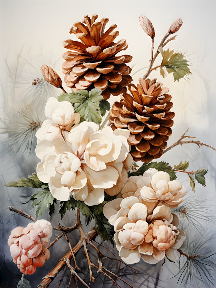 Botanical Realism With Natural Elements