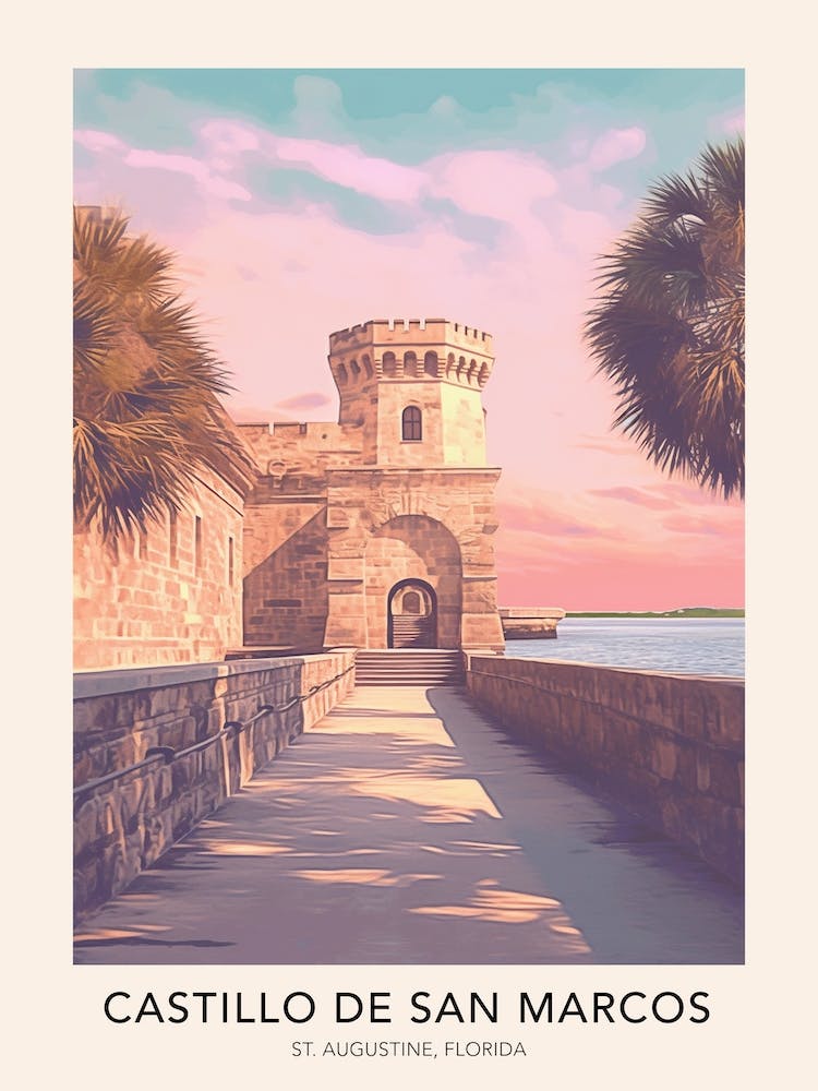 Castillo De San Marcos St Augustine 2 Travel Poster