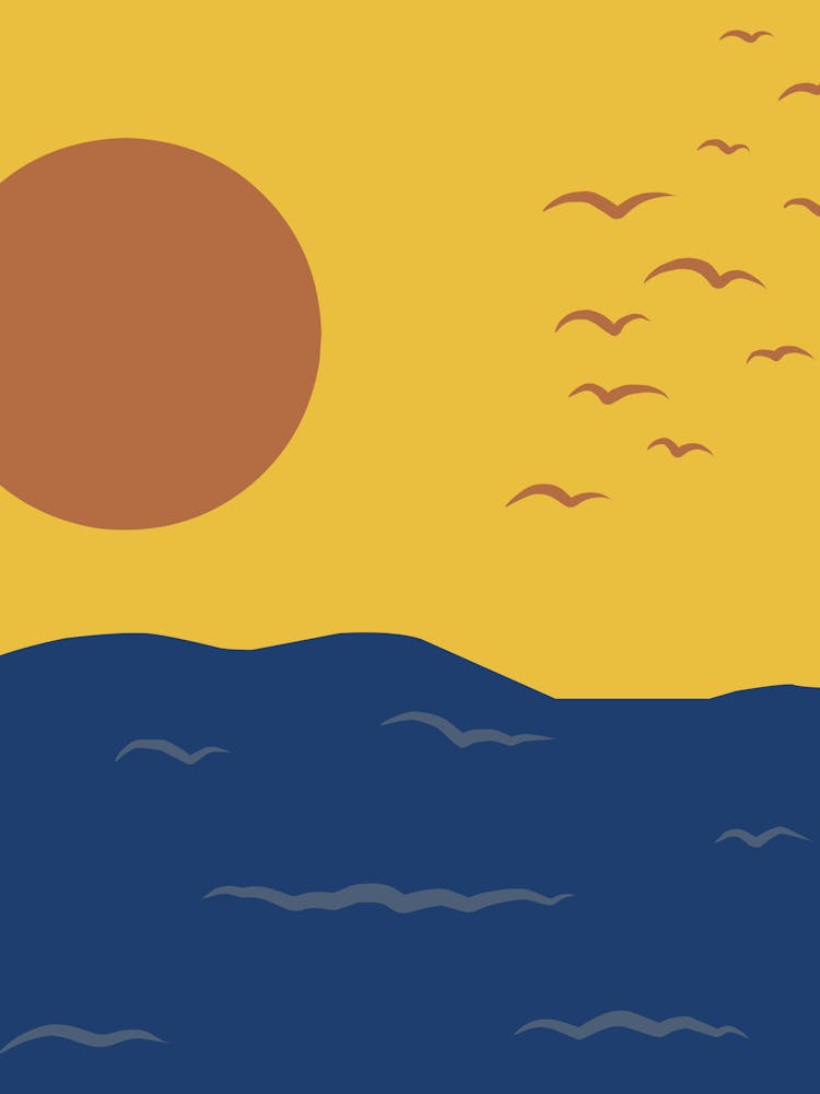 Sunset Over The Ocean 4