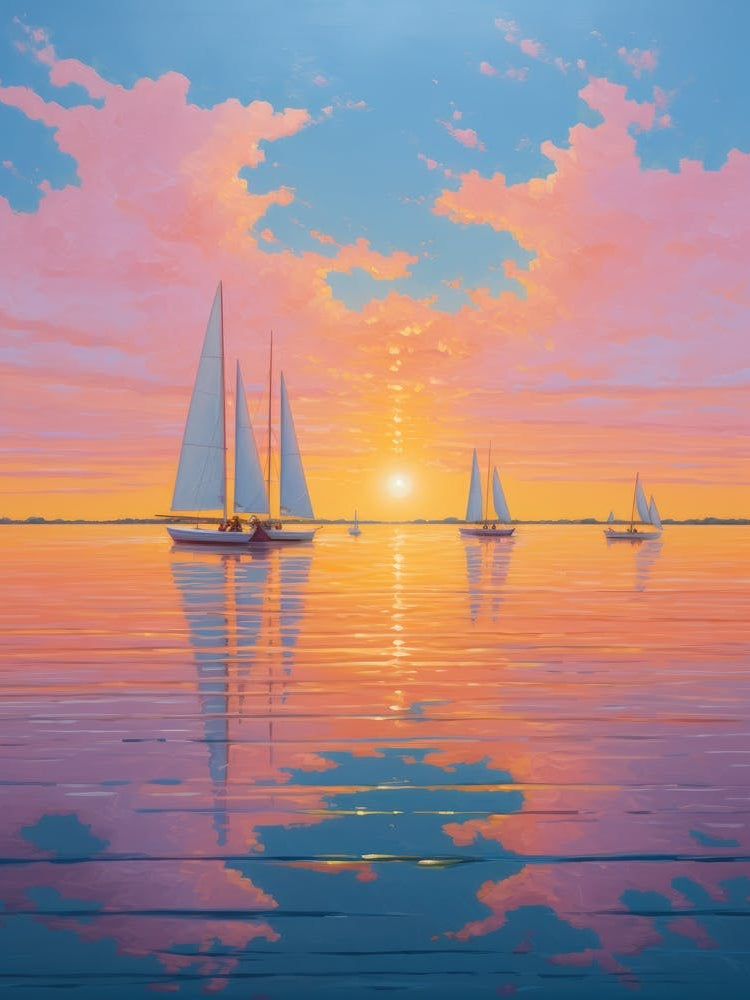 Sailboats At Sunset 13