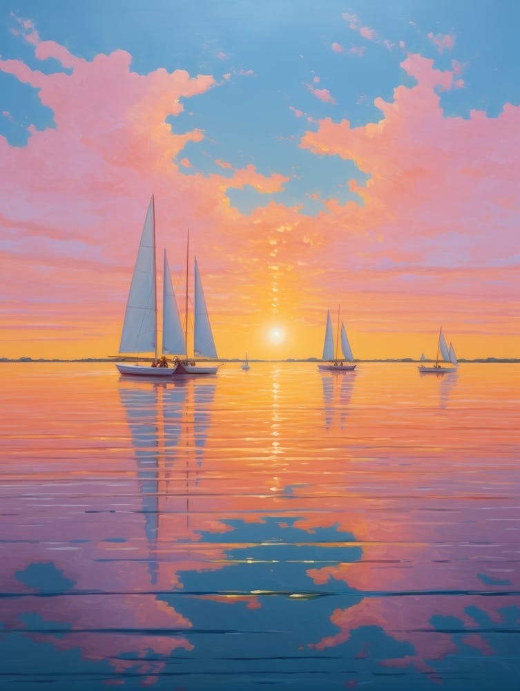 Sailboats At Sunset 13