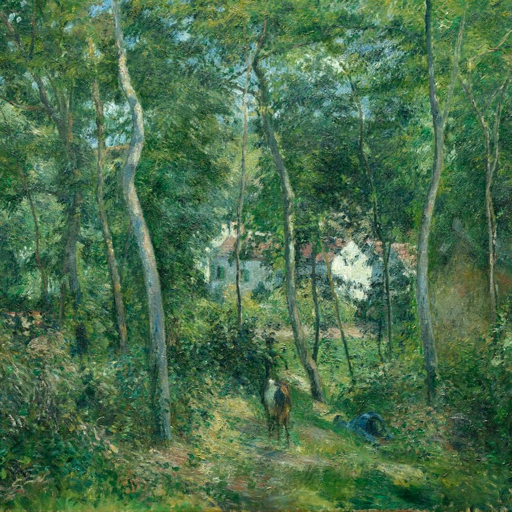 Edge Of The Woods Near By Camille Pissarro