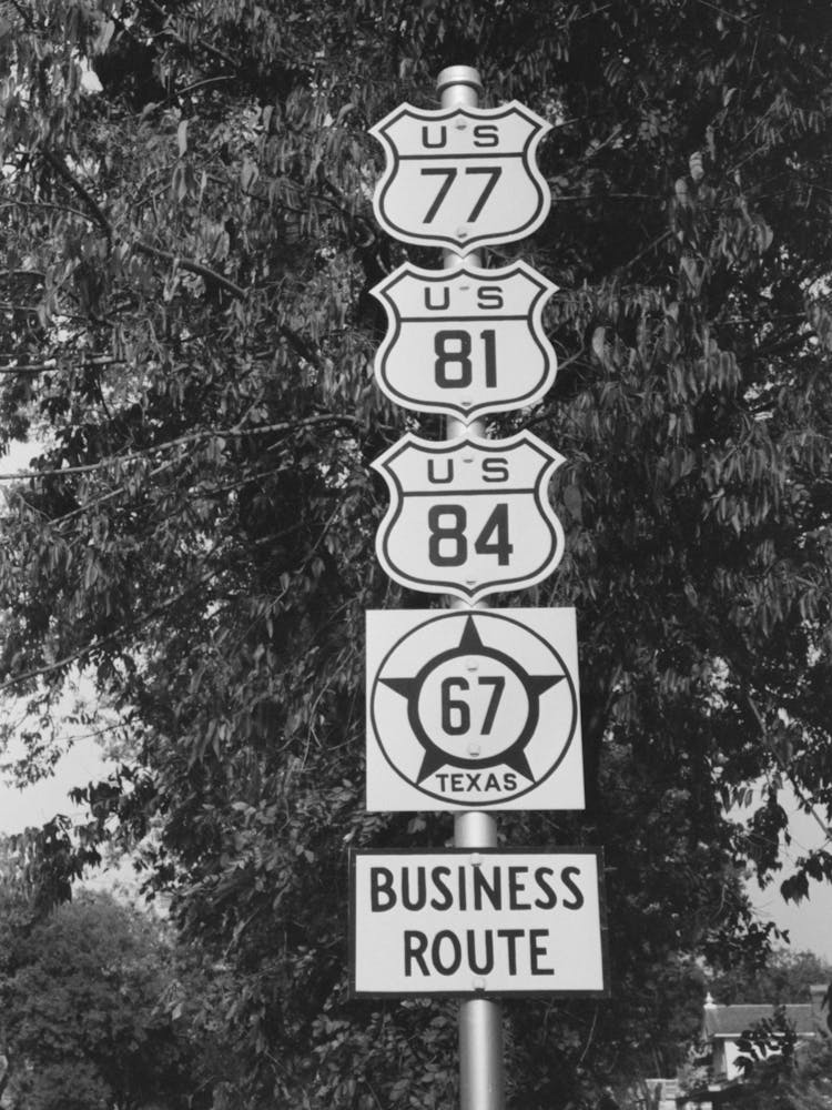 Highway Signs, Waco, Texas By Russell Lee