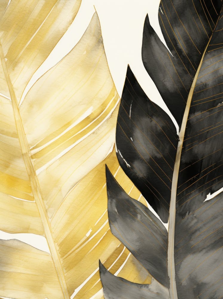 Gold And Black Leaves 3