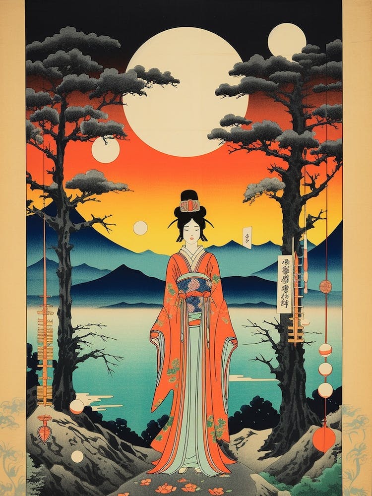 Amanohashidate, Japan Vintage Travel Art 2
