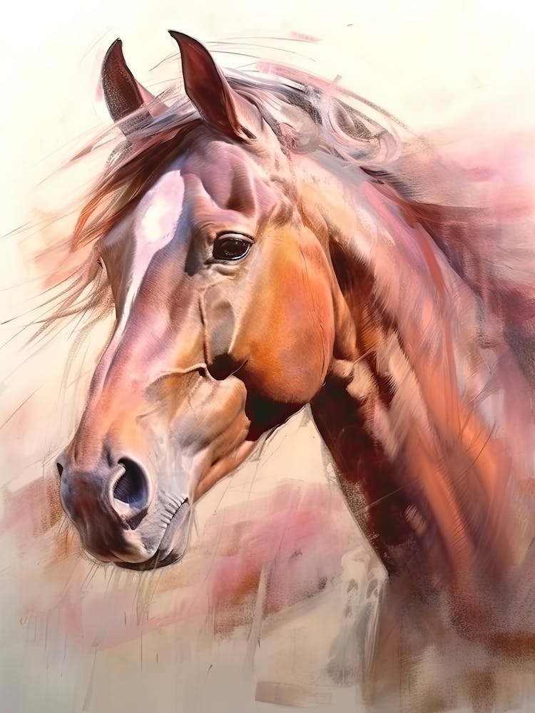 Horse Head Painting Close Up