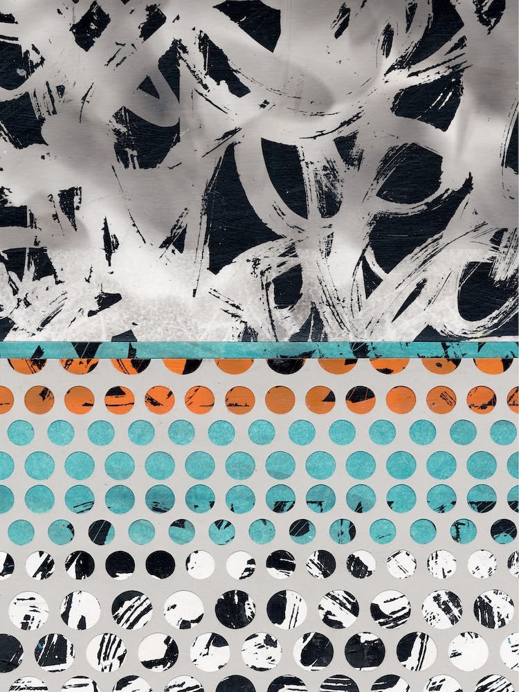 Abstract Acqua And Orange V