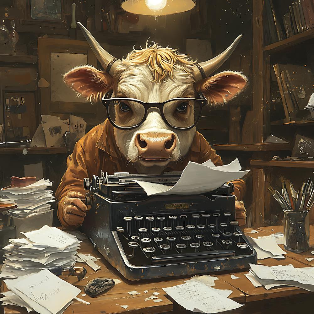 Funny Cow Writer Vintage 4