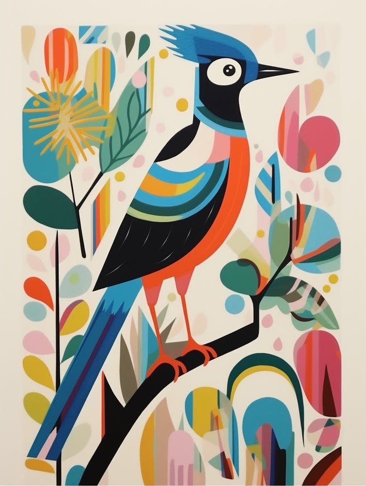 Colourful Scandi Bird Lapwing 4