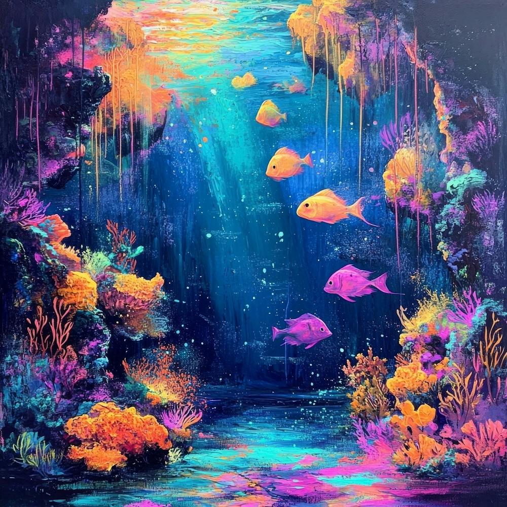 Underwater Canvas Print Art