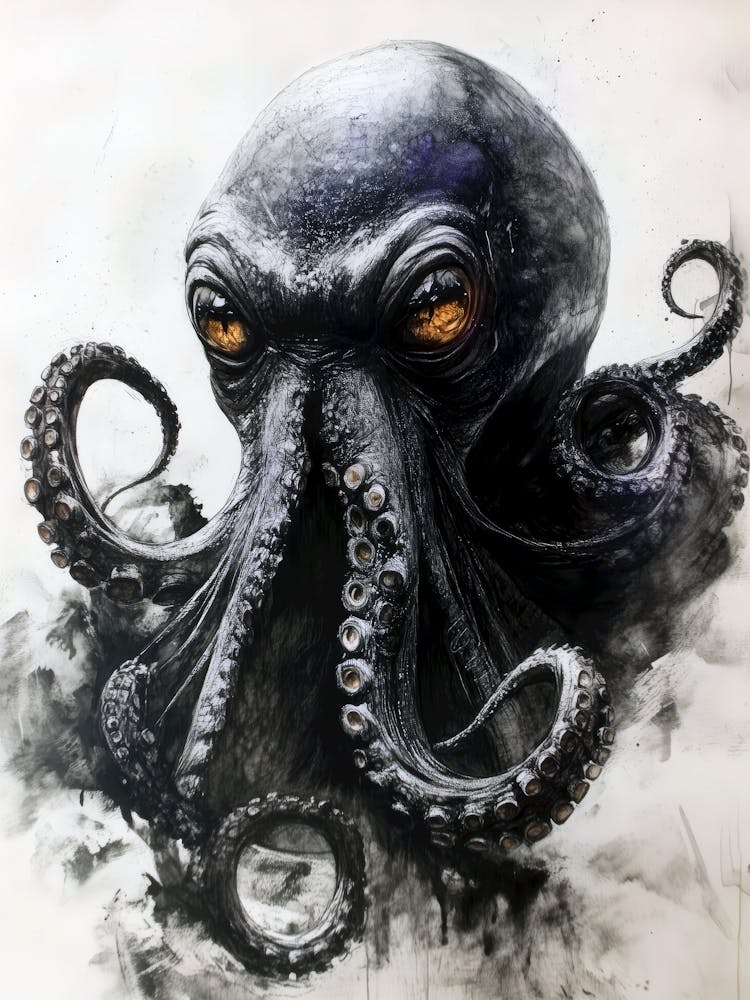 Black Octopus ocean life