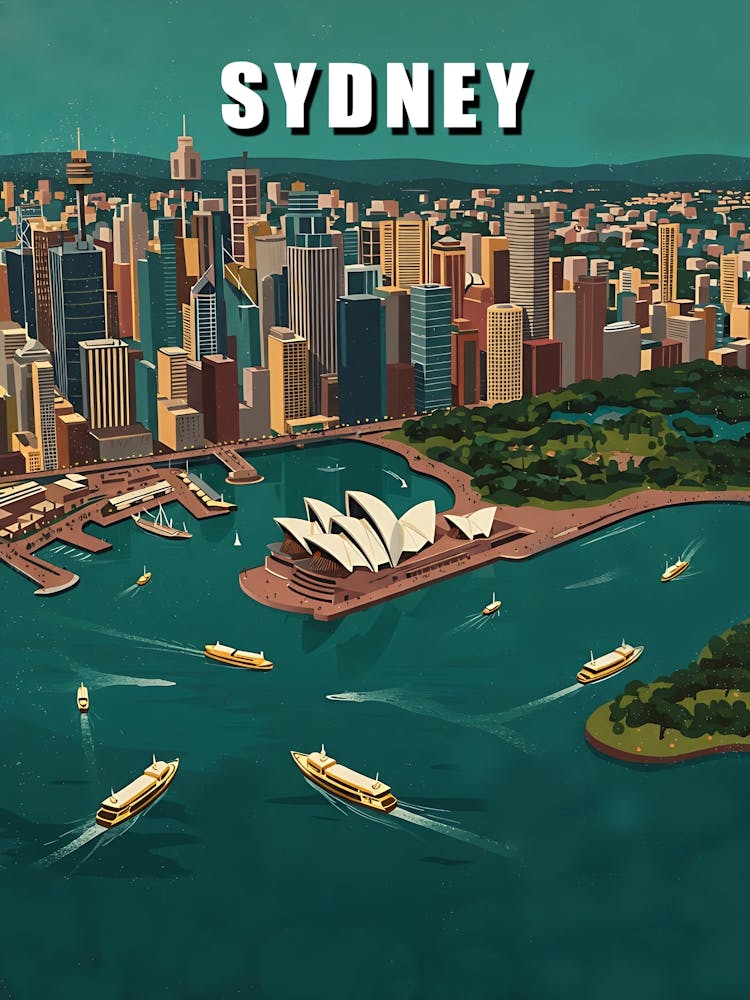 Sydney Vintage Travel Poster 36
