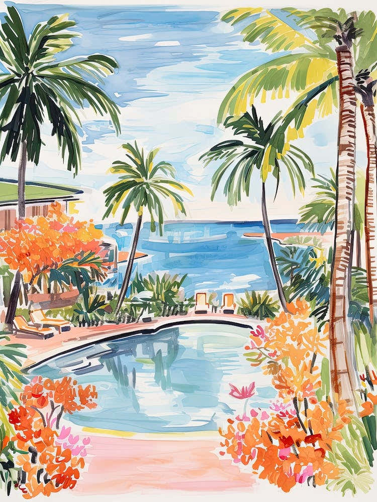 Four Seasons Resort Hualalai   Kailua Kona, Hawaii   Resort Storybook Illustration 3