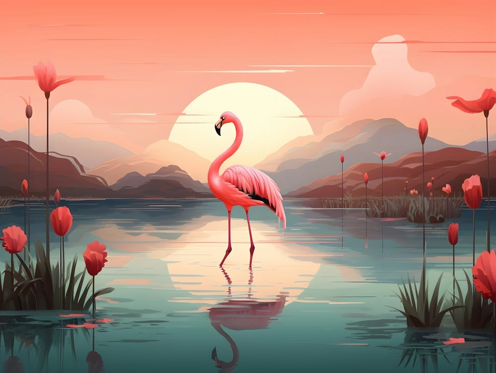 Flamant Rose Amusant 2
