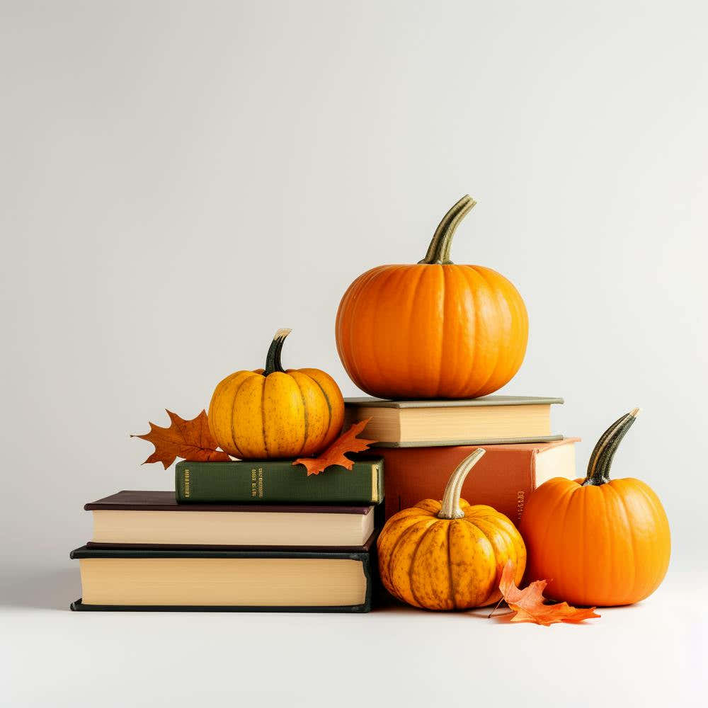 Pumpkins On Books 3