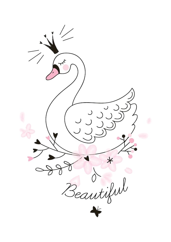 Beautiful White Swan