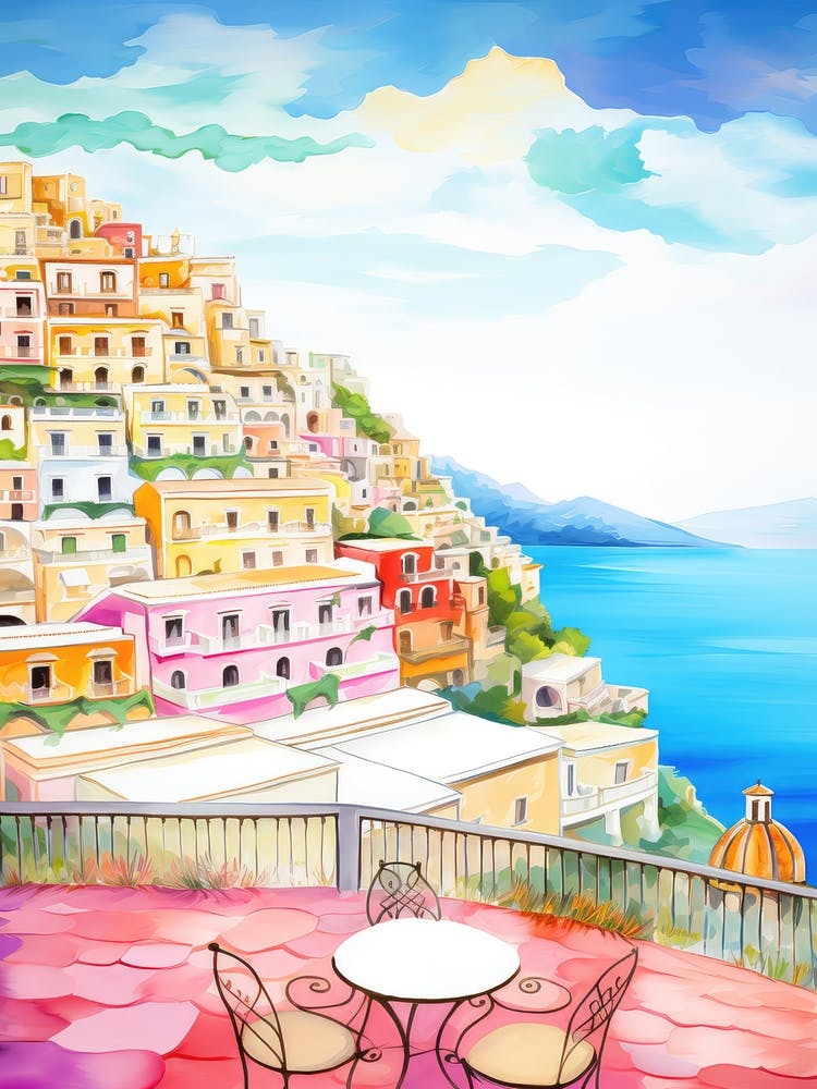Positano, Italy Colourful View 4