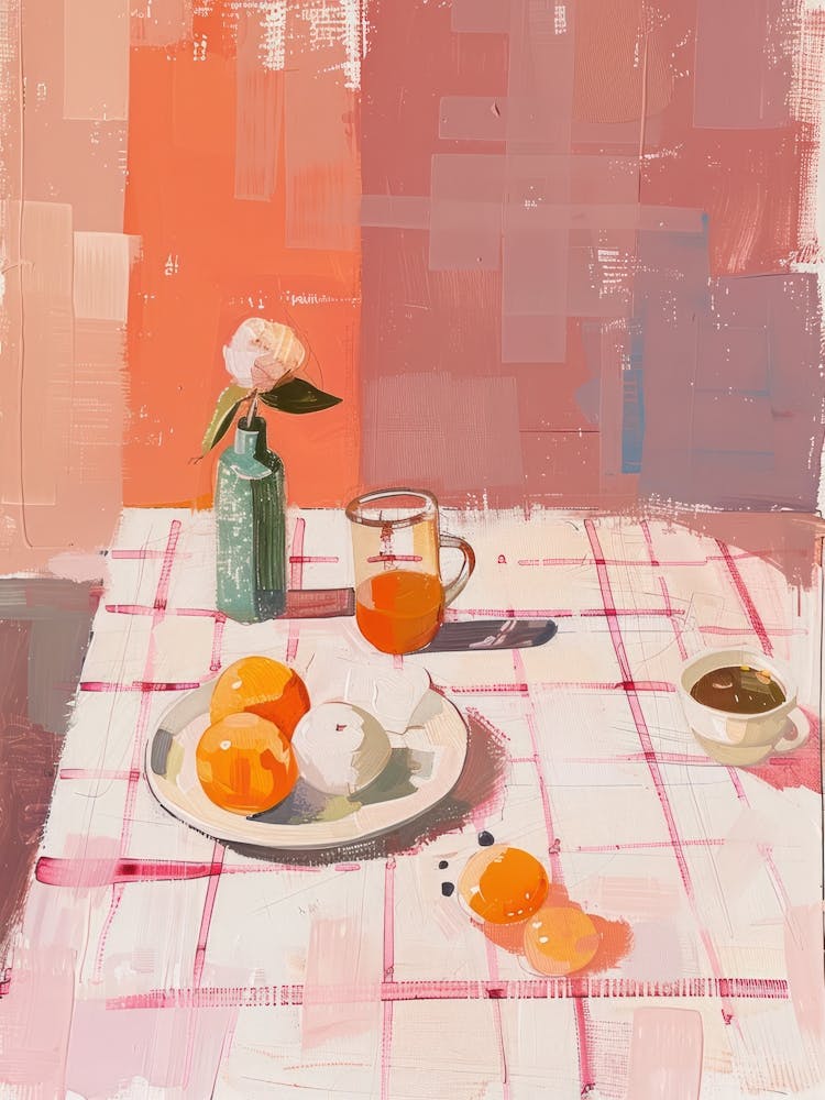 Pink Breakfast Food English Breakfast 4