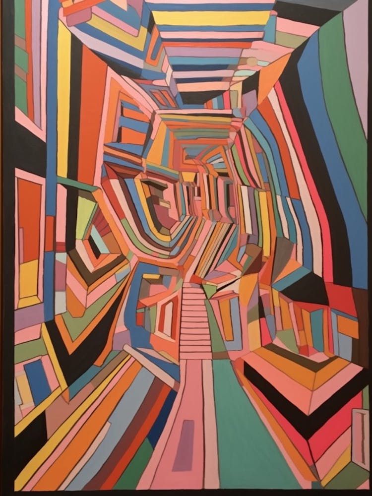 Painting Of San Francisco In The Style Of Minimalism 2