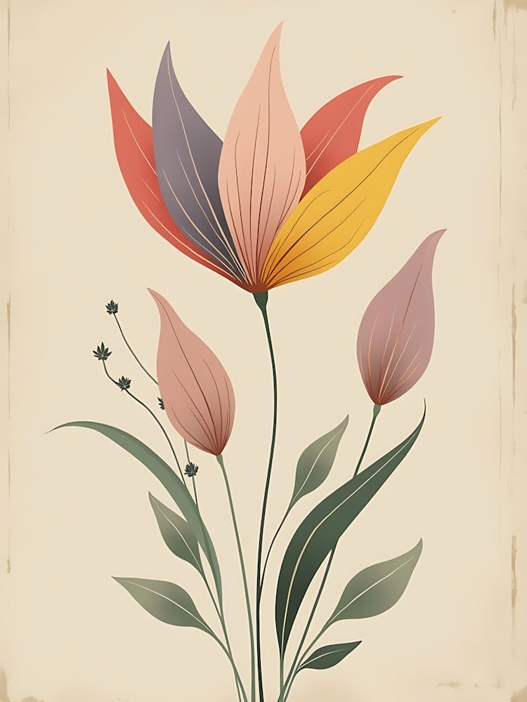 Delicate Pastel Wildflowers