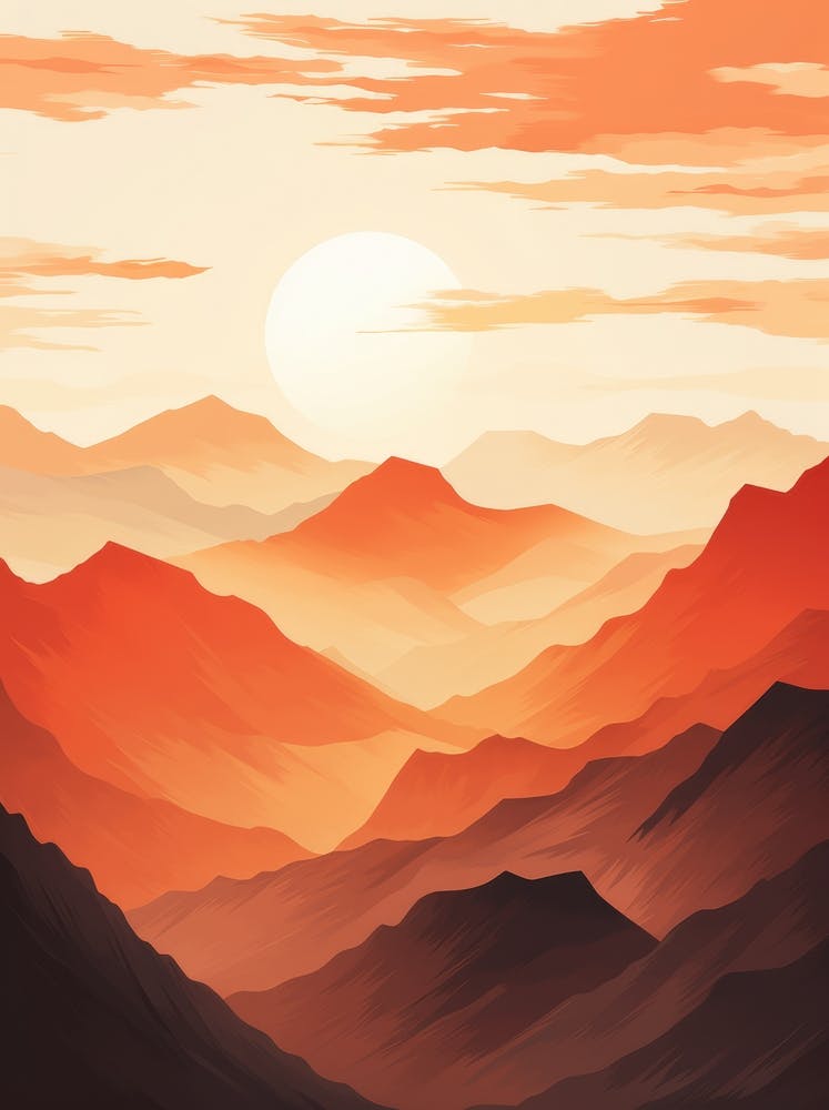 Sunset Mountain Landscape