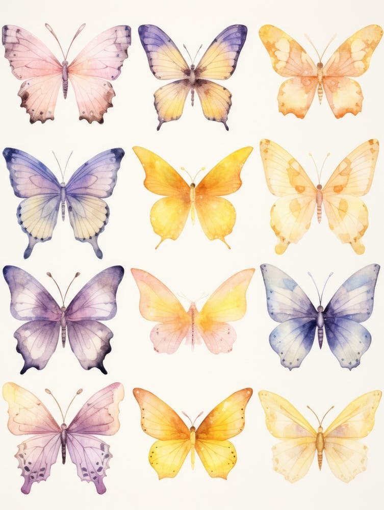 Papillons à l'Aquarelle 6