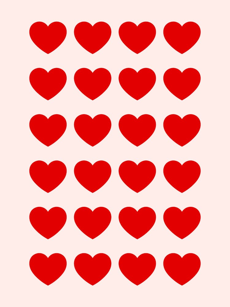 Red Hearts Pattern