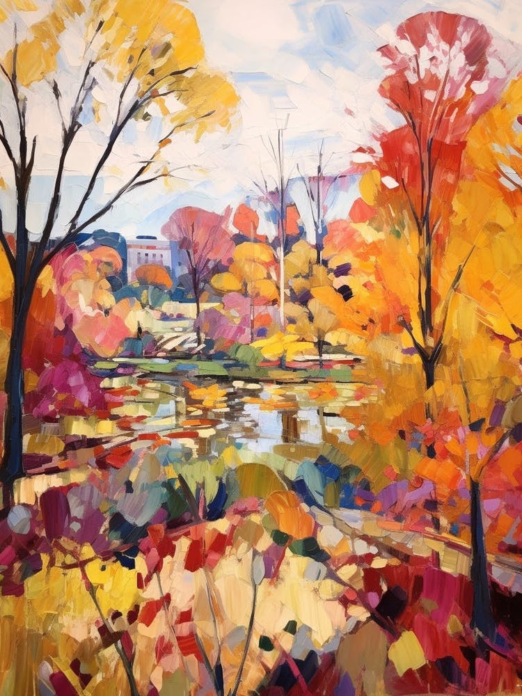 Autumn Gardens Painting Royal Botanic Gardens Melbourne 8