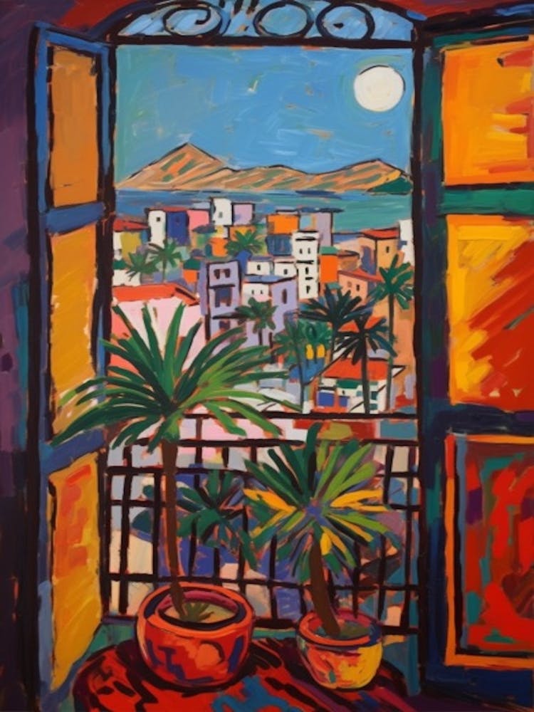 Window View Of San Francisco In The Style Of Fauvist 1