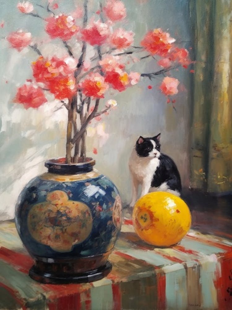 Lotus Mit Einer Katze 4