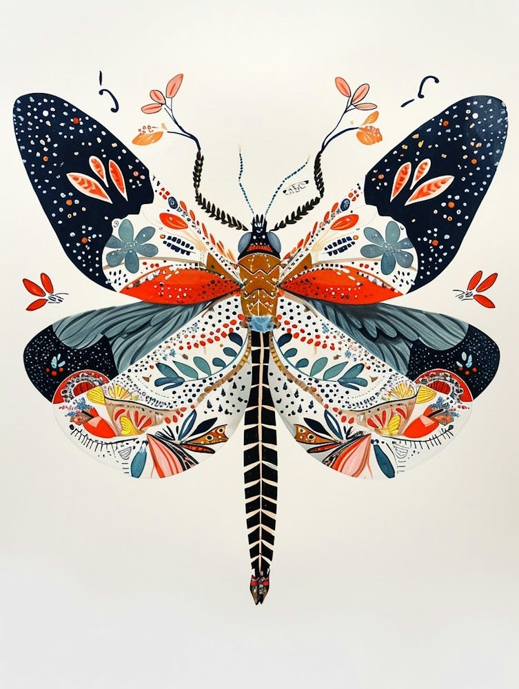 Colourful Insect Illustration Firefly 8