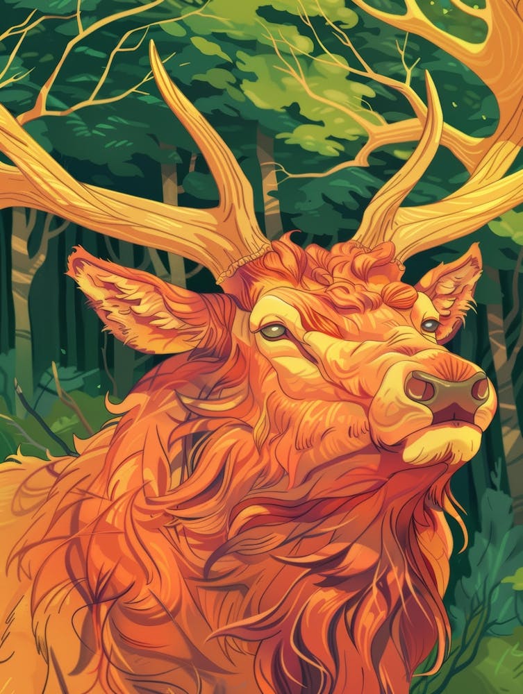 Elk In The Forest 3