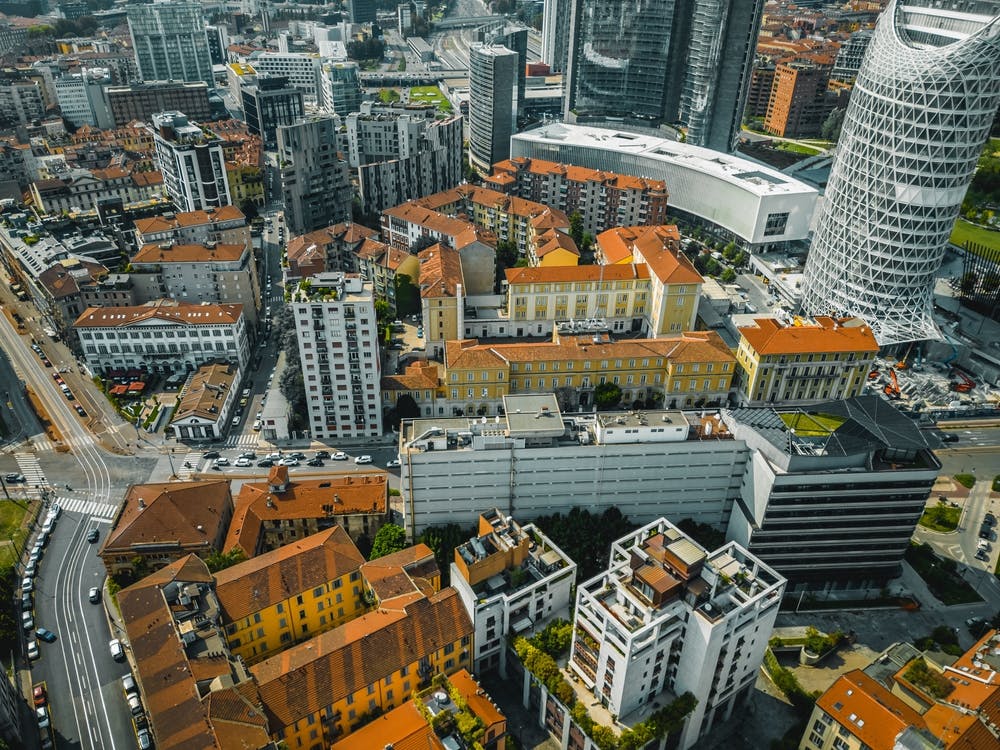High Above Milan: Cityscape Wall Art in Focus