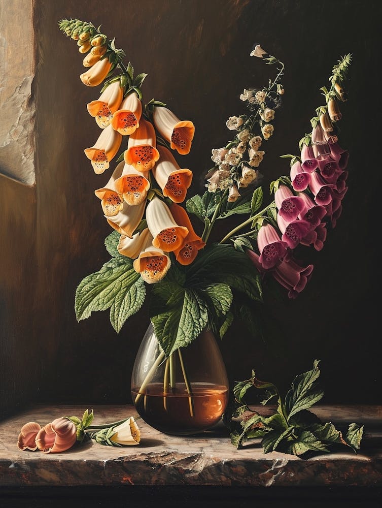 Baroque Floral Still Life Foxglove 2