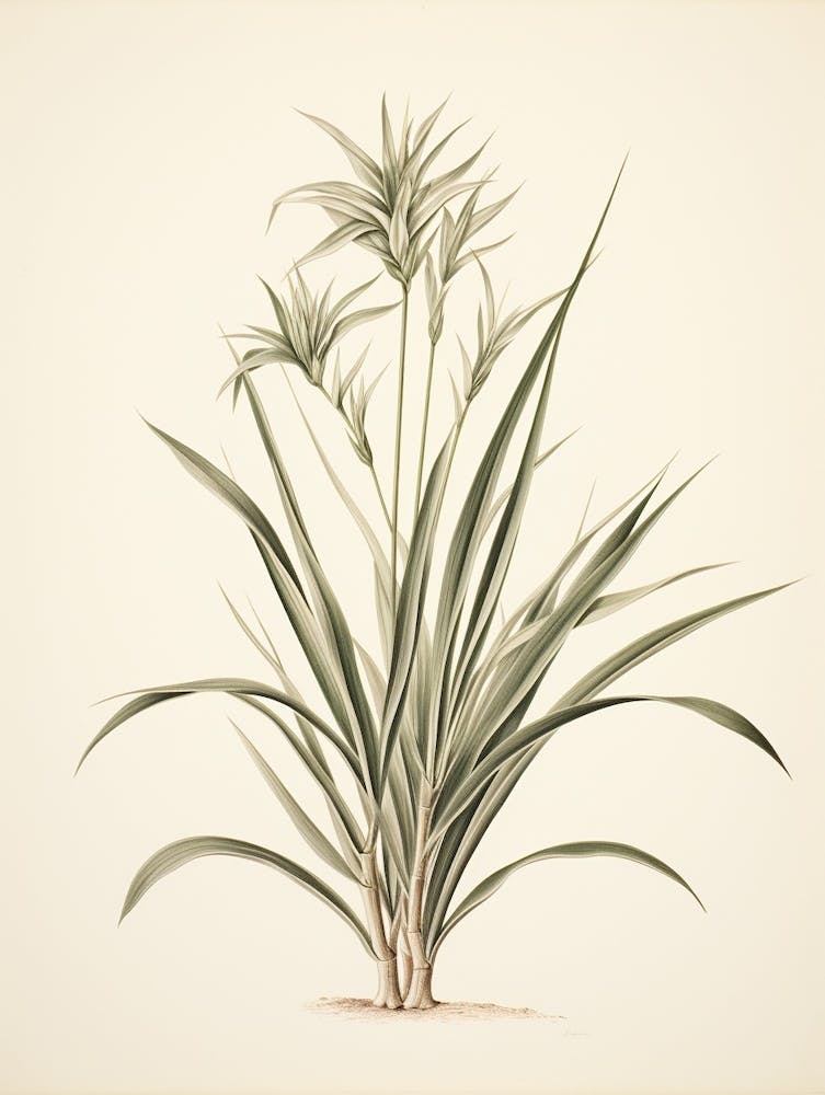 Vintage Cactus Illustration Carnegiea Gigantea 3