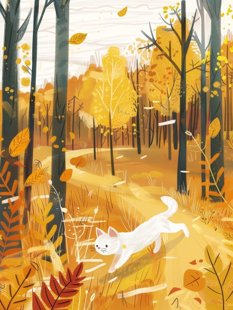 Autumn Cat In The Woods 2