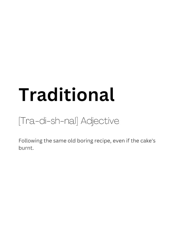 Traditional Definition Meaning
