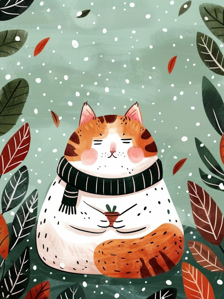 Cat In Winter