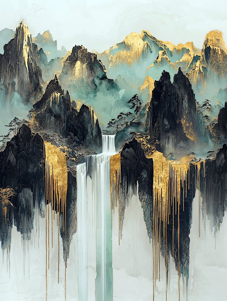 Elbrus Golden Peaks - Majestic Geometrics