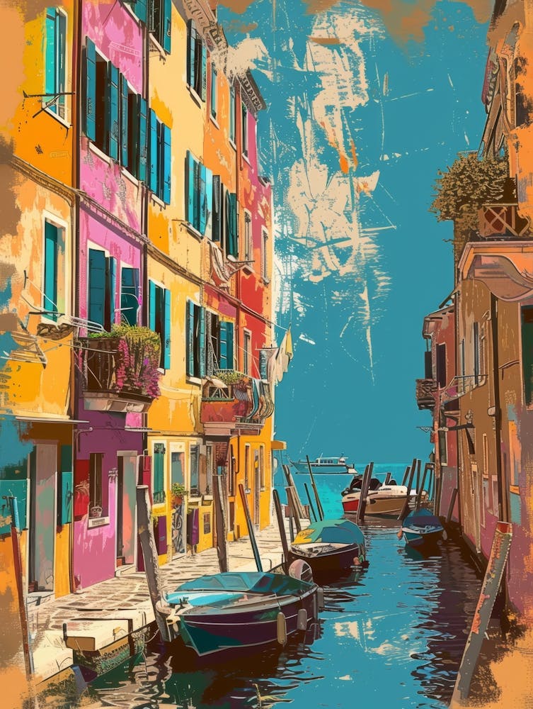 Generate Beautiful Vibrant And Modern Wall Art On Different Themes, Travel, Italy 5