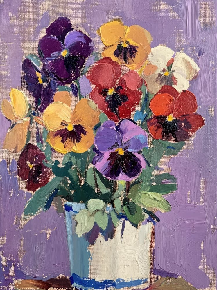 Pansies In A Pot