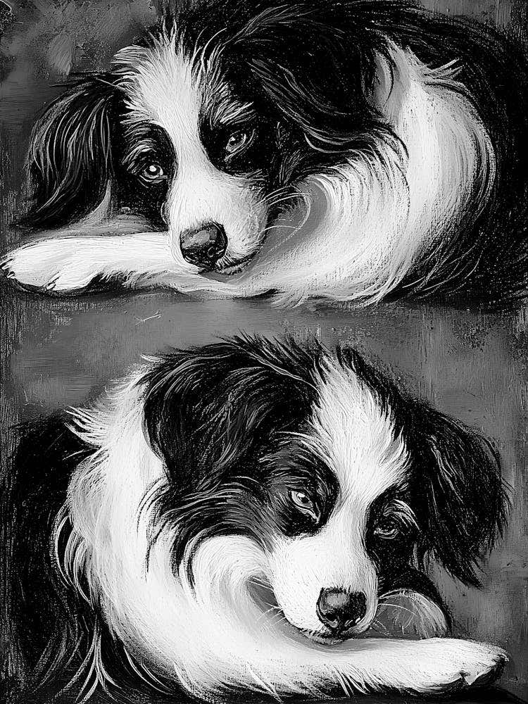 Border Collie Painting