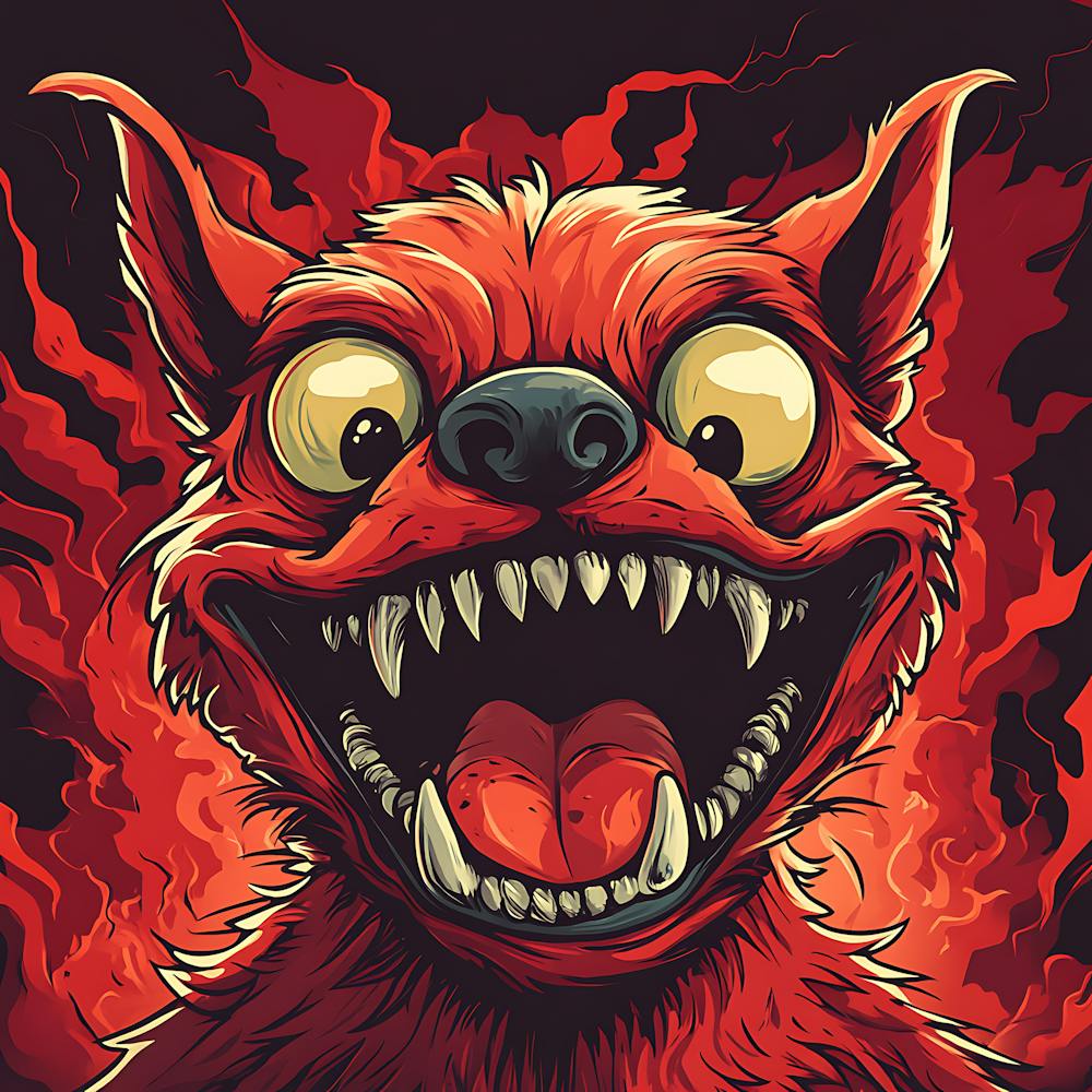 Gruseliger Hund Emoji Dynamischer Hintergrund 10