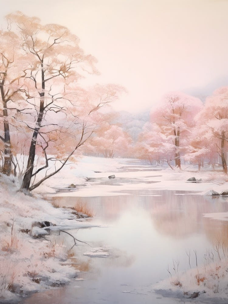 Dreamy Winter Painting Lake District National Park United Kingdom 3