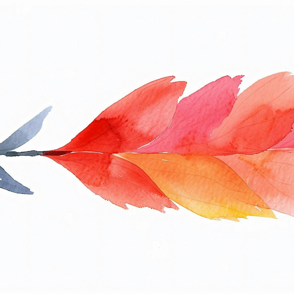 Watercolor Feather 1