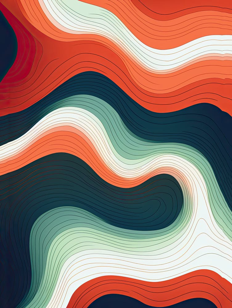 Celestial Symphony; Abstract Vintage Risograph