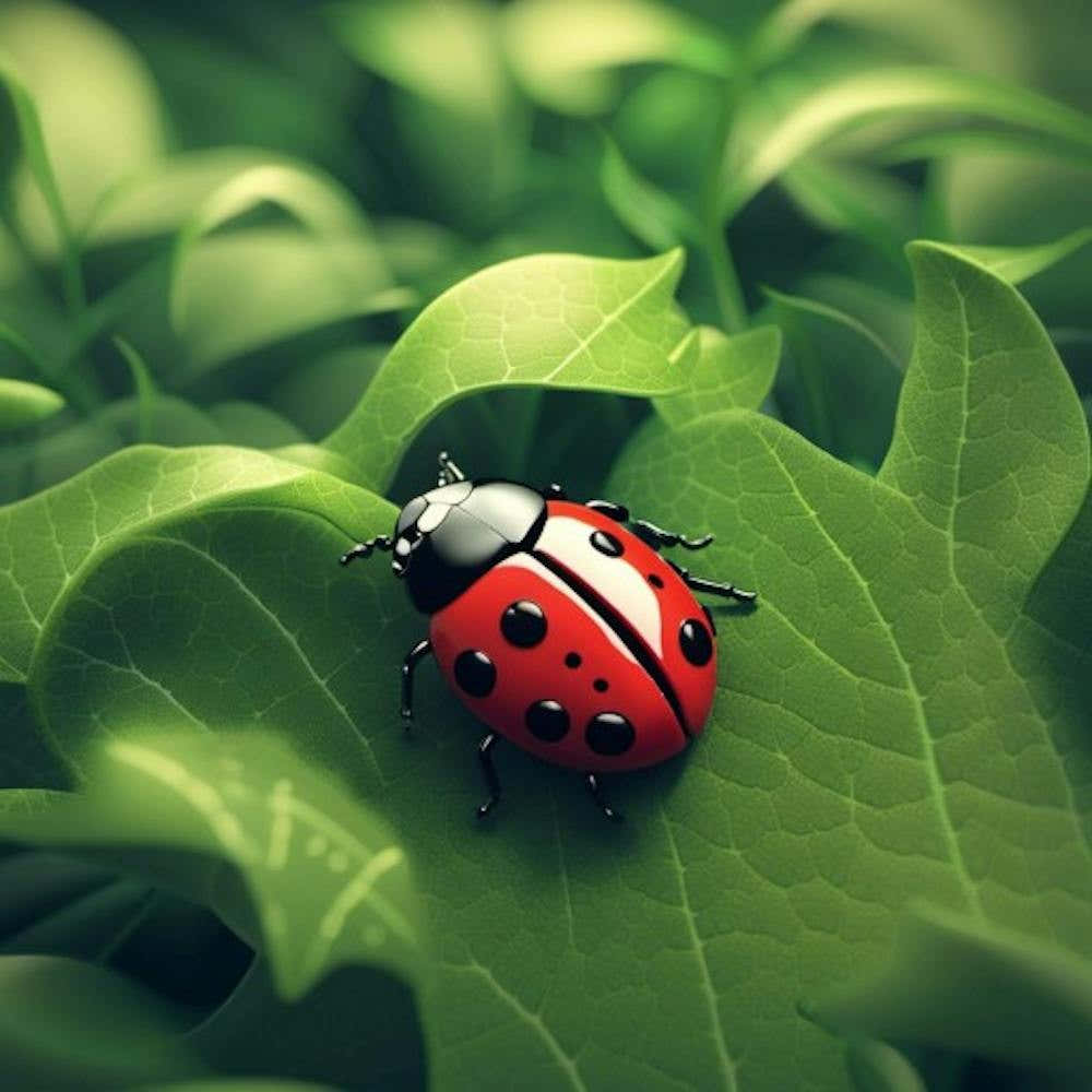 Ladybug On Leaf