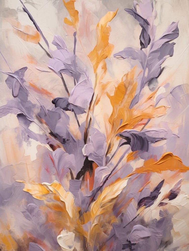 Fall Flower Painting Lavender 3