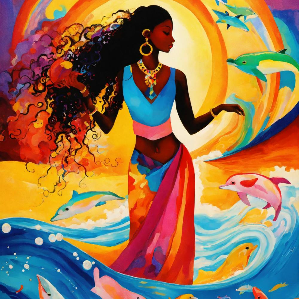 Woman In The Ocean