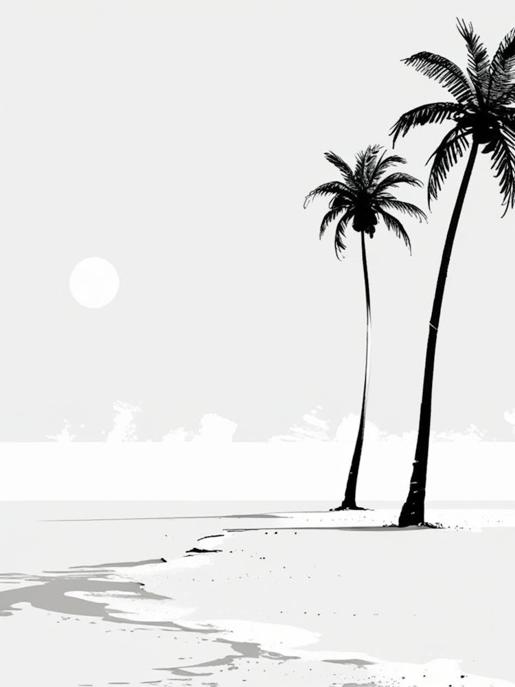 Leonardo Anime Xl Eine Minimalistische Schwarz-Weiß-Illustration Von 0